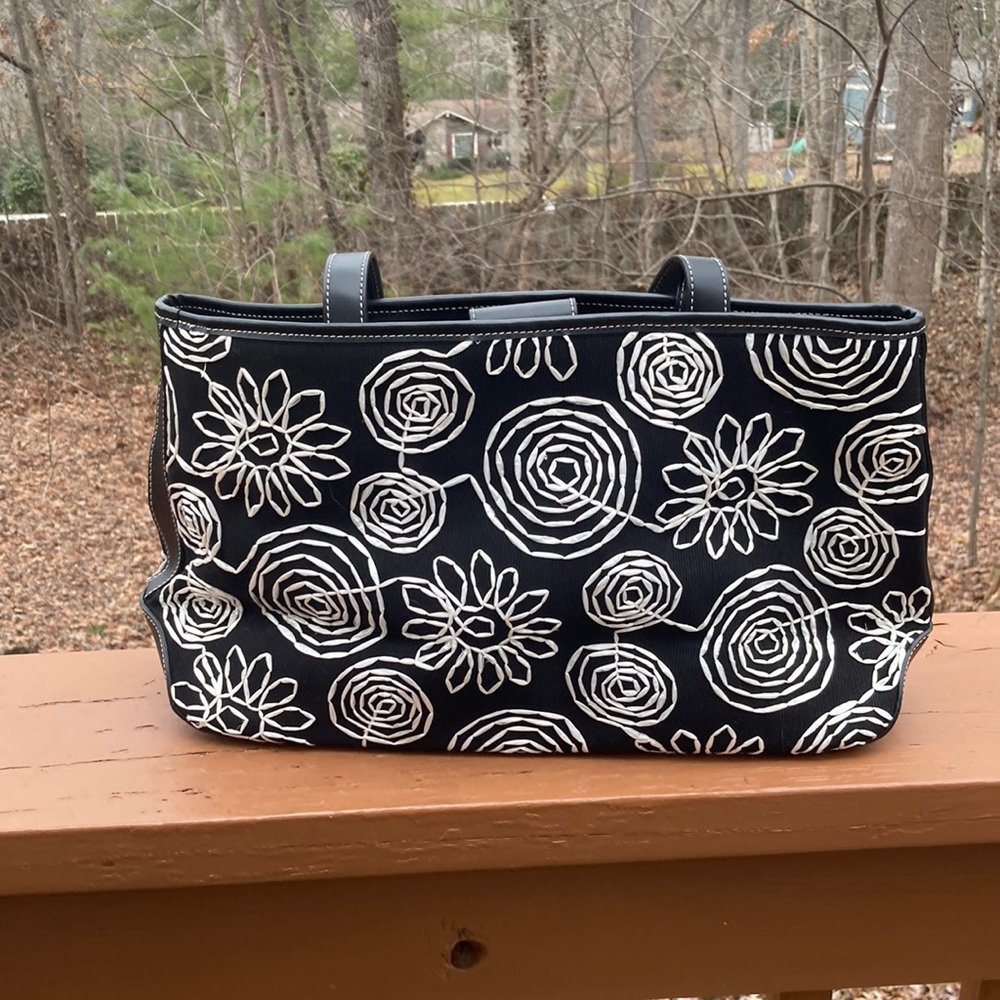 Preston & York black and jute bag